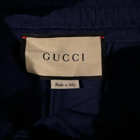 Gucci Blue & Red GG Cherry Patch Track Pant - Picture 7 of 10